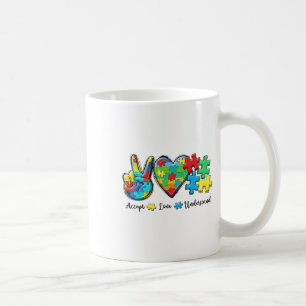 Caneca De Café Aceitar o amor Compreender a Consciência do Autism
