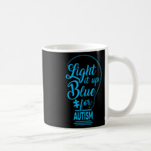 Caneca De Café Acenda-O Autismo Azul A Consciência Oferece Utensí