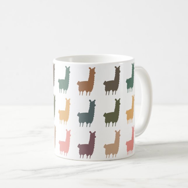 Caneca De Café Acessórios para Bebidas Retro Llama Alpaca Present (Frente Esquerda)