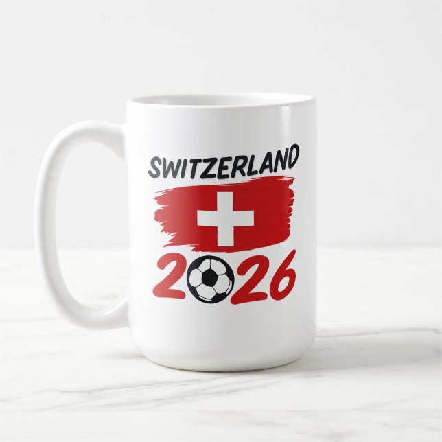 Caneca De Café Acessórios para Fãs de Futebol da Suíça 2026 (Esquerda)