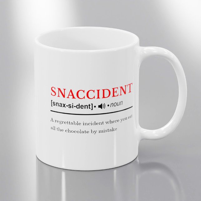 Caneca De Café Acidente - Definição de dicionário personalizável (Criador carregado)