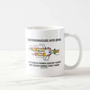 Caneca De Café Ácido desoxirribonucleico (ADN) Mendel Darwin