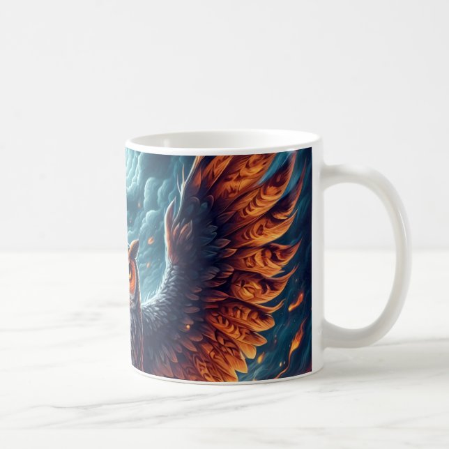 Caneca De Café Acima e Abaixo - Wise Owl Art (Direita)