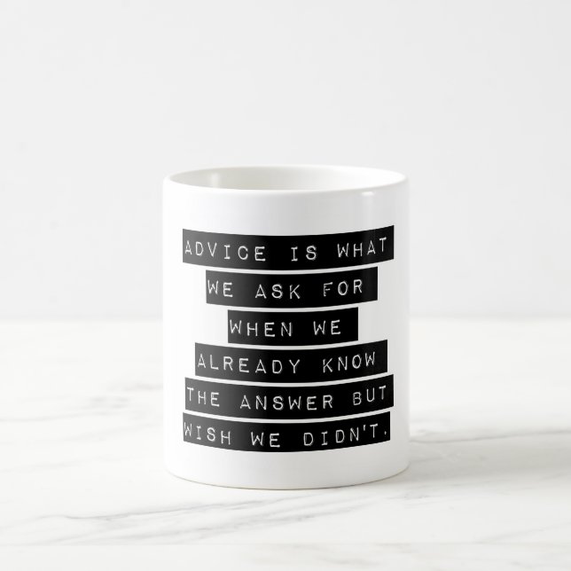 Caneca De Café Aconselhamento É O Que Pedimos (Centro)