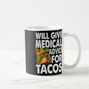 Caneca De Café Aconselhamento Médico Para Tacos Cinco Mexicanos D