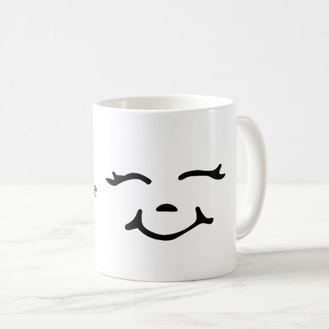 Caneca De Café Aconteça o que acontecer, continue sorrindo. (Frente Esquerda)