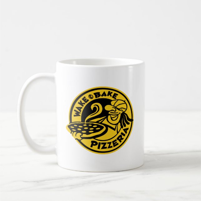 Caneca De Café Acordar e Assar Pizza Café Mug (Esquerda)