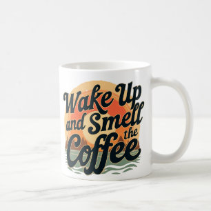 Caneca De Café Acordar e cheiro de café