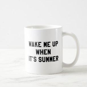 Caneca De Café Acordar-me quando estiver no verão