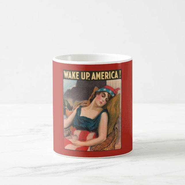 Caneca De Café Acorde América! Poster (Centro)