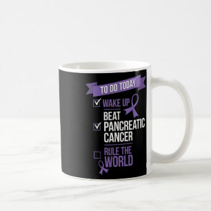 Caneca De Café Acorde Derrote o Câncer Pancreático Domine o Mundo