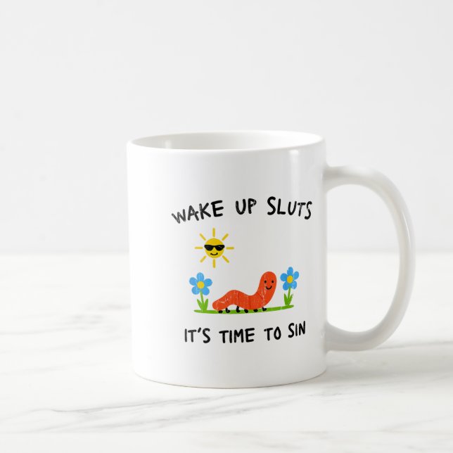 Caneca De Café Acorde É Hora De Pecar (Direita)