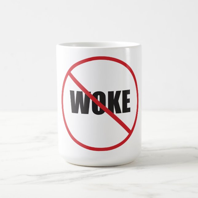 Caneca De Café Acorde, Não Woke. (Centro)