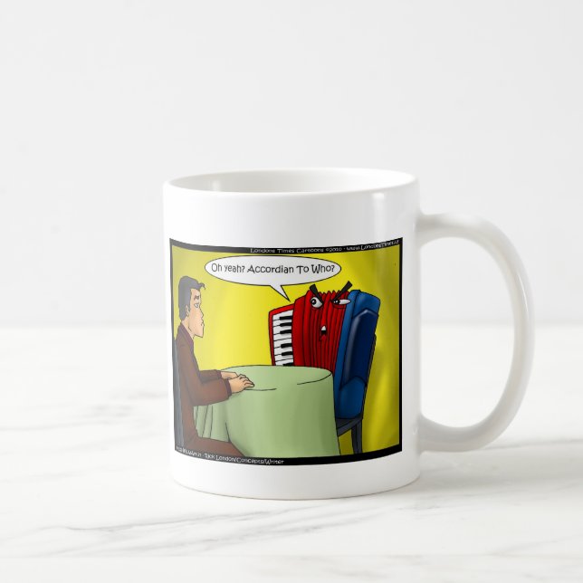 Caneca De Café Acordeão Para Quem Presentes Divertidos Camisetas  (Direita)