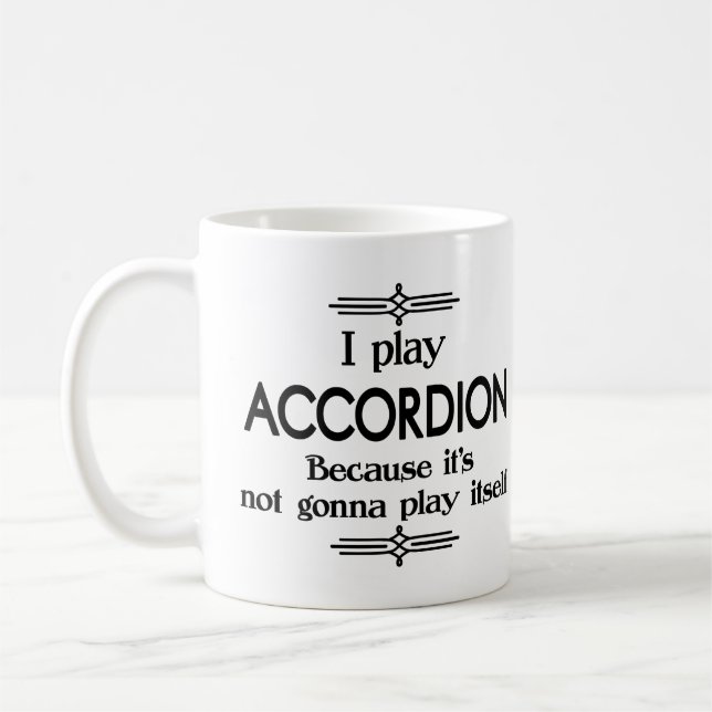 Caneca De Café Acordeão - Tocar-Se Engraçado Música Deco (Esquerda)