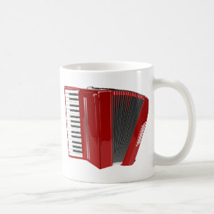 Caneca De Café Acordeão Vermelho