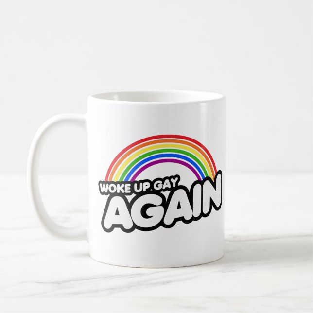 Caneca De Café Acordou Gay de novo (Esquerda)