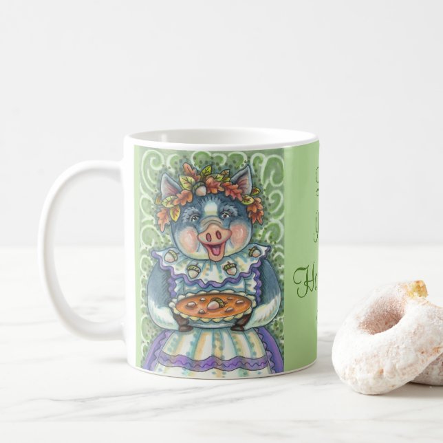 CANECA DE CAFÉ ACORN & SQUASH PIE, COZINHAR DE PAÍS MUG (Com Donut)