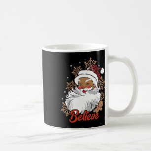 Caneca De Café Acredite em Papais noeis africanos Blac Natal afro