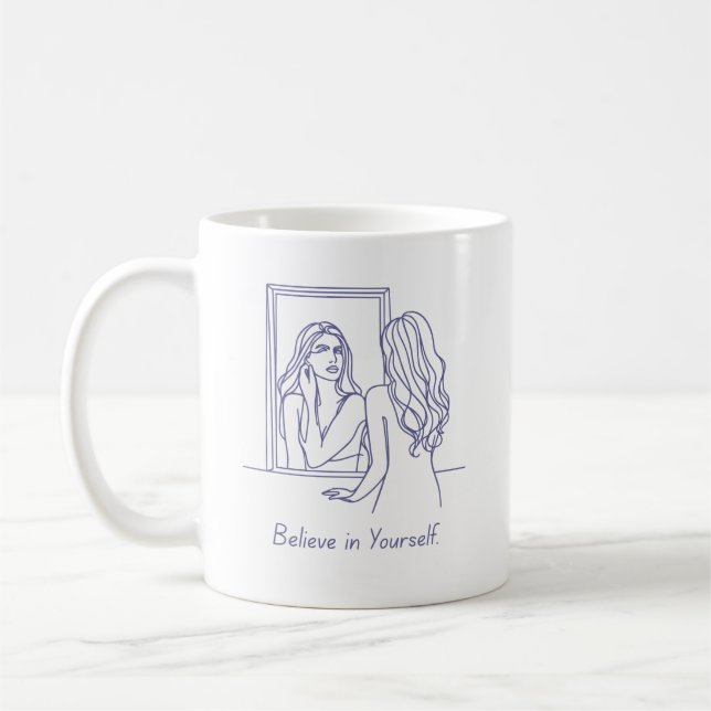 Caneca De Café Acredite em si mesmo, Confiança Mug (Esquerda)