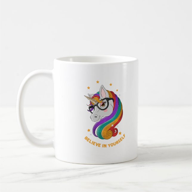 Caneca De Café Acredite em si mesmo Unicórnio (Esquerda)