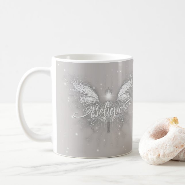 Caneca De Café Acredite na fantasia de Fairy Starlight (Com Donut)