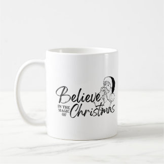 Caneca De Café Acredite na magia da camiseta masculina de Natal