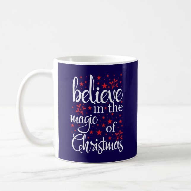 Caneca De Café Acredite na Magia do Natal (Esquerda)