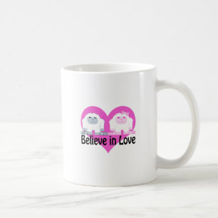 Caneca De Café Acredite no amor! Yetis Cute