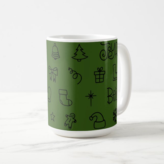 Caneca De Café Acredite no Natal, Coffee Mug (Frente Esquerda)