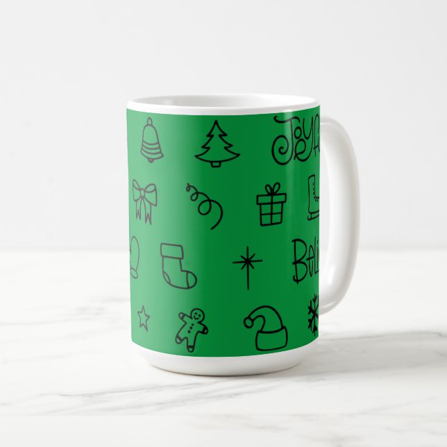 Caneca De Café Acredite no Natal, Coffee Mug (Frente Esquerda)