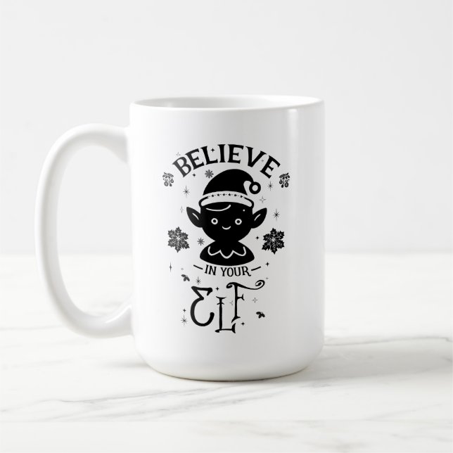 Caneca De Café Acredite no seu Elf (Esquerda)