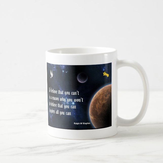 Caneca De Café Acredite que pode (Direita)