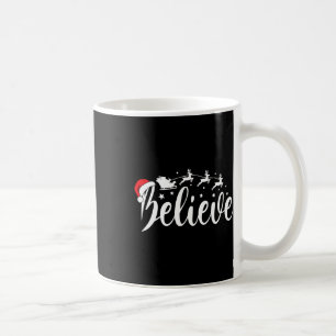 Caneca De Café Acreditem em Papais noeis Xmas Pajama Divertido Ho