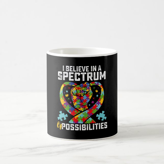 Caneca De Café Acredito Num Espectro De Possibilidades Autismo (Centro)
