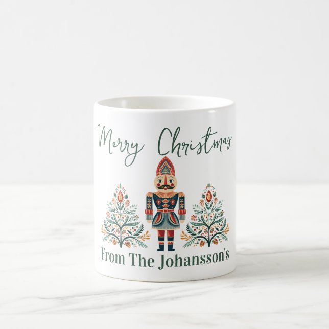 Caneca De Café Acrilico Quebra-Nozes Escandinavo Natal Nome Perso (Centro)