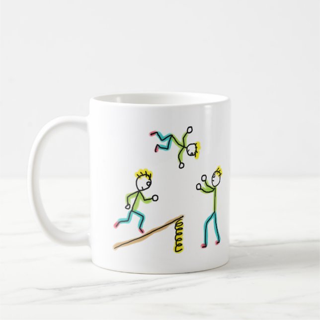 Caneca De Café Acrobatas Palitinhos de Circo (Esquerda)
