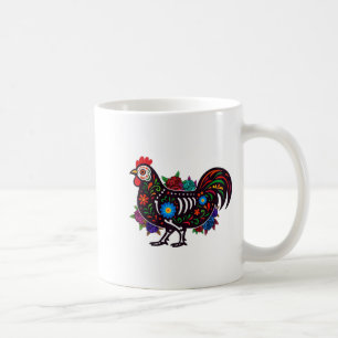 Caneca De Café Açúcar Crânio Frango Dia De Muertos Dia De Hallowe