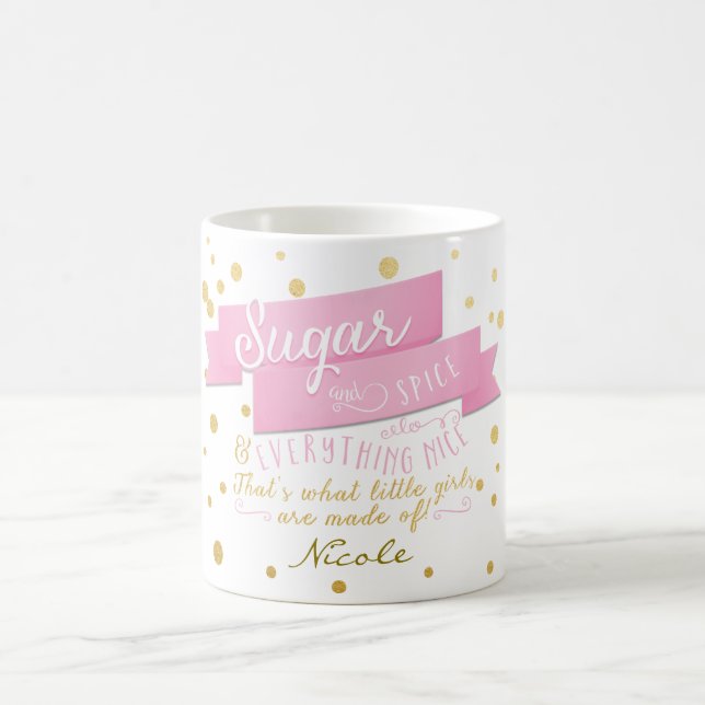 Caneca de Café Açúcar & Tempero Tudo Rosa & Dourad (Centro)