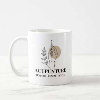 Caneca De Café Acupuncture Therapy Mug Restore Renew Revive 