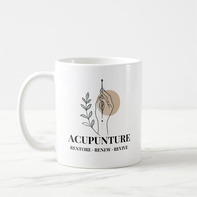 Caneca De Café Acupuncture Therapy Mug Restore Renew Revive  (Esquerda)