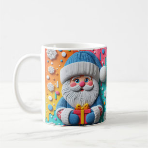 Caneca De Café AD 017 - Gráfico digital de Natal Papai Noel 3d
