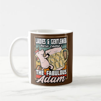 Caneca De Café Adam Name Vintage I Adam Unicorn I The Fabulous