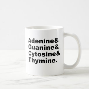 Caneca De Café Adenina Guanina Citosina Nucleótidos de ADN da ti