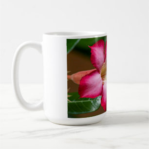 Caneca De Café Adenium Obesum, flor rosa, também conhecida por Ro