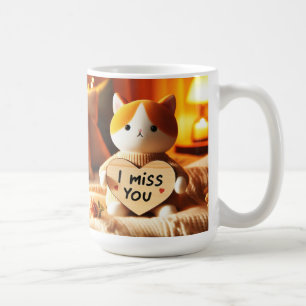 Caneca De Café Adequação de Gatos Adorável com Mensagem Sensível