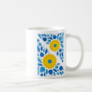 Caneca De Café Adesivo Azul e Amarelo da Ucrânia