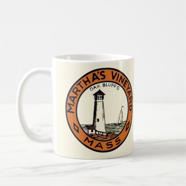 Caneca De Café Adesivo Círculo Martha's Vineyard (Esquerda)