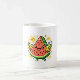Caneca De Café Adesivo de Braço Inflável de Fatia de Melancia Kaw