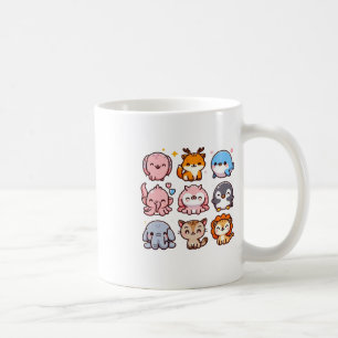 Caneca De Café Adesivo de desenho animado fofo de animais do zool